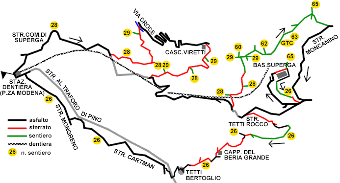 Superga torino mappa hotsell